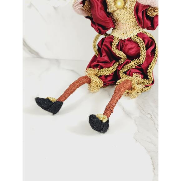Christmas Victorian Harlequin Jester Rare Aldik Doll Ornament 13" Tradition Gold - Picture 8 of 16